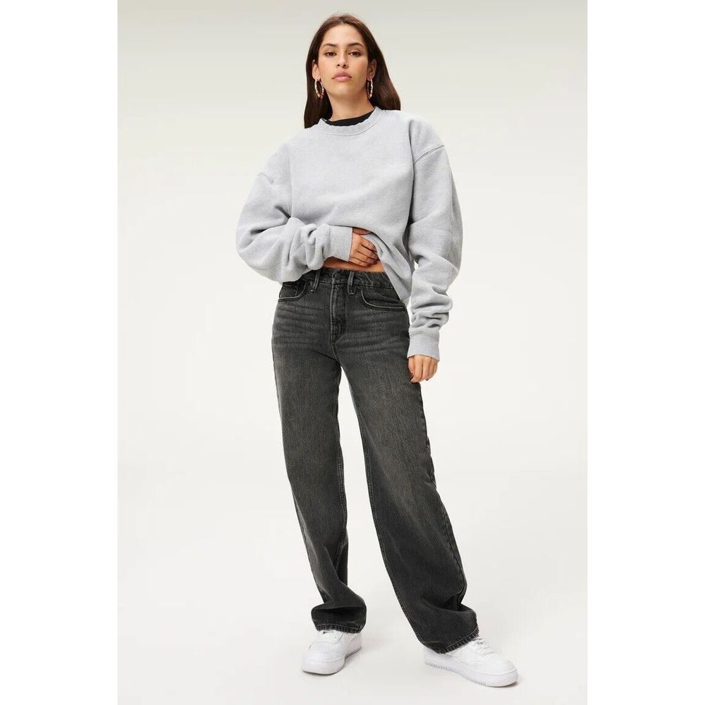 Good American Good 90’s Jeans Baggy Black NWT Slouchy Size 28